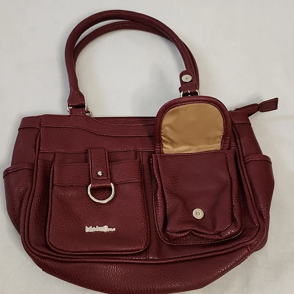 MultiSac Burgundy Handbag W/ Two Black Hobo Bags